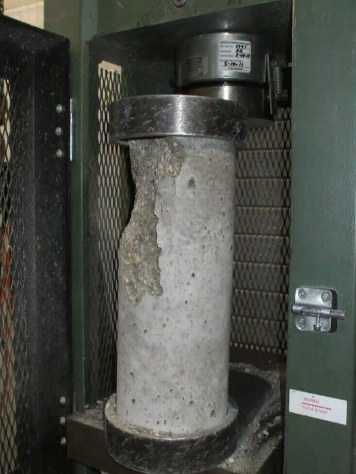 Concrete compression testing