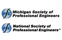 Michigan Society of Professional Engineers and National Society of Professional Engineers logos