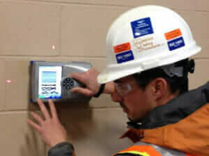 MTC employee using ground penetrating radar