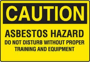 Asbestos Hazard Caution safety sign