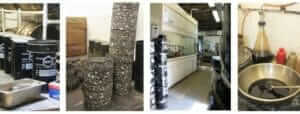 Photo collage of MTC lab testing