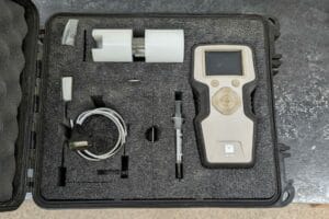Testing tool for assessing thermal resistivity in soil.