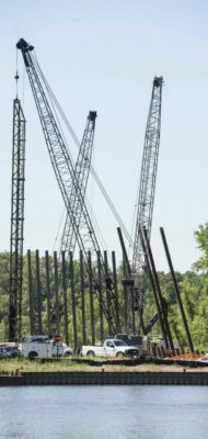 Piles driving equipment for soil stabilization for environmental testing and consulting